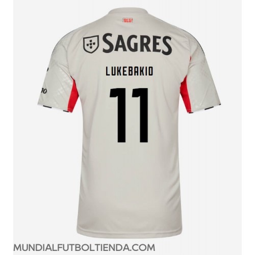 Camiseta Benfica Dodi Lukebakio #11 Segunda Equipación Replica 2025-26 mangas cortas